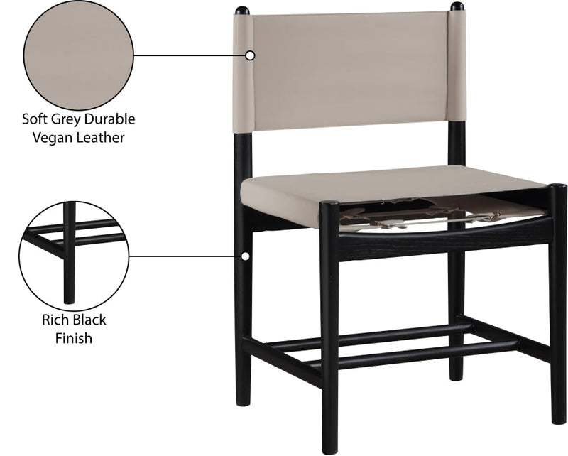 Rawlins Vegan Leather Upholstered Dining Chair in Taupe, Set of 2 - 11012Taupe-C