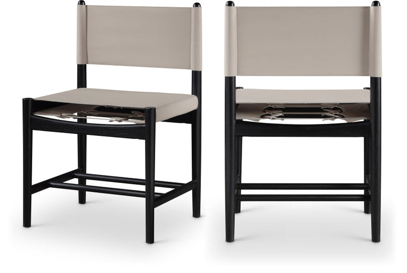 Rawlins Vegan Leather Upholstered Dining Chair in Taupe, Set of 2 - 11012Taupe-C