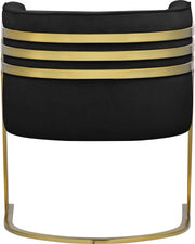 Rays Velvet Upholstered Accent Chair in Black - 533Black