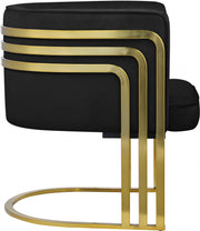 Rays Velvet Upholstered Accent Chair in Black - 533Black
