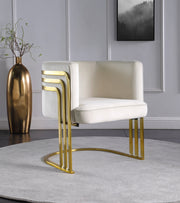 Rays Velvet Upholstered Accent Chair in Cream - 533Cream