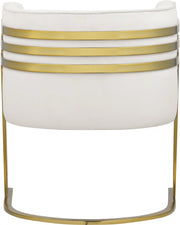 Rays Velvet Upholstered Accent Chair in Cream - 533Cream