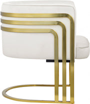 Rays Velvet Upholstered Accent Chair in Cream - 533Cream