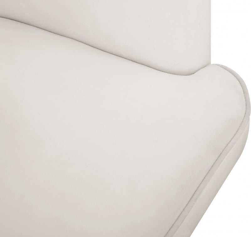 Rays Velvet Upholstered Accent Chair in Cream - 533Cream