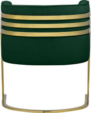 Rays Velvet Upholstered Accent Chair in Green - 533Green