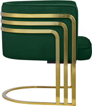Rays Velvet Upholstered Accent Chair in Green - 533Green