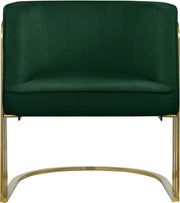 Rays Velvet Upholstered Accent Chair in Green - 533Green