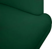 Rays Velvet Upholstered Accent Chair in Green - 533Green