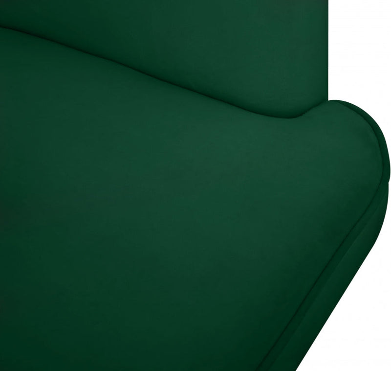 Rays Velvet Upholstered Accent Chair in Green - 533Green