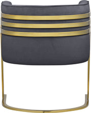 Rays Velvet Upholstered Accent Chair in Grey - 533Grey