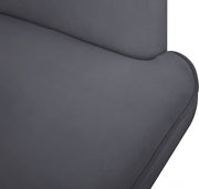 Rays Velvet Upholstered Accent Chair in Grey - 533Grey