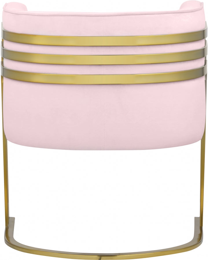 Rays Velvet Upholstered Accent Chair in Pink - 533Pink