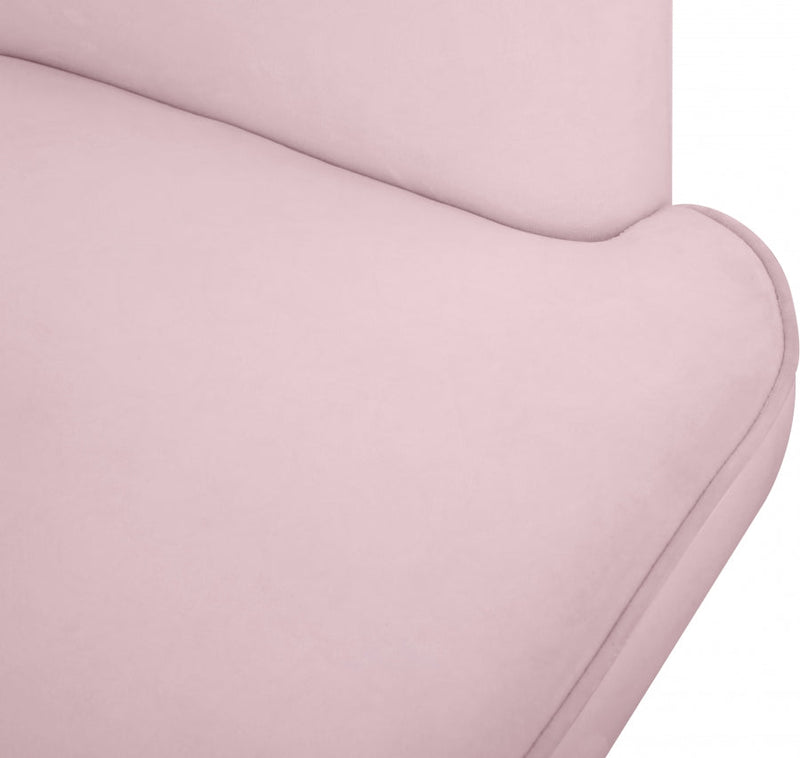 Rays Velvet Upholstered Accent Chair in Pink - 533Pink