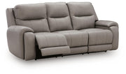 Real Moments Ash Power Reclining Sofa with Audio Seating - PCU1370015A