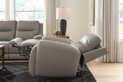 Real Moments Ash Power Reclining Sofa with Audio Seating - PCU1370015A