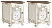 Realyn 2 End Tables in White/Brown - PKG008473