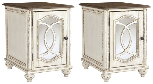 Realyn 2 End Tables in White/Brown - PKG008473