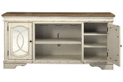 Realyn Chipped White 74" TV Stand - Gate FurnitureTV Stand