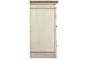 Realyn Chipped White 74" TV Stand - Gate FurnitureTV Stand