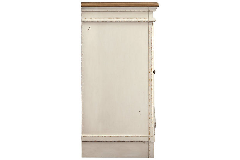 Realyn Chipped White 74" TV Stand - Gate FurnitureTV Stand