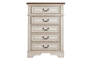 Realyn Chipped White Chest of Drawers - Gate FurnitureChest