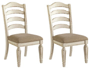 Realyn Chipped White Dining Chair (Set of 2) - D743-01X2