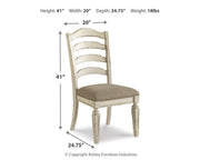 Realyn Chipped White Dining Chair (Set of 2) - D743-01X2