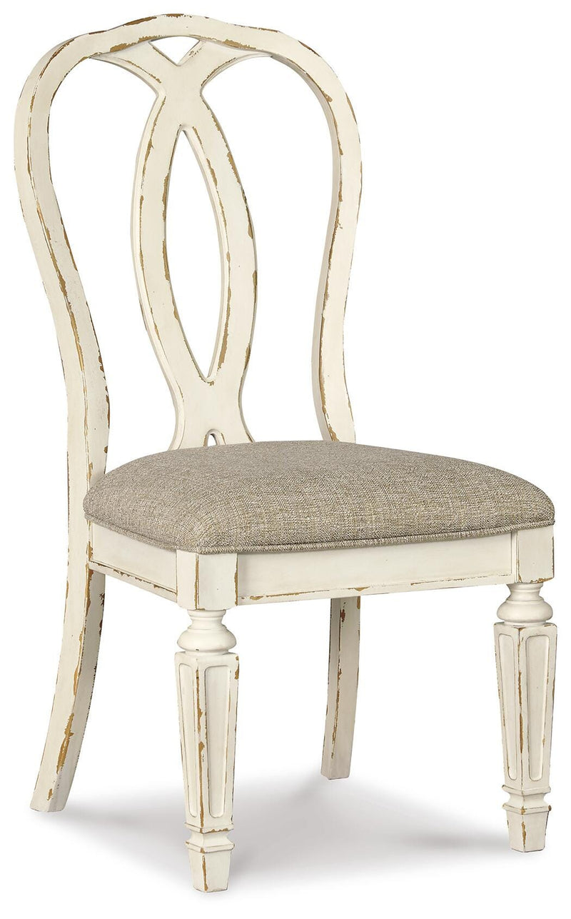 Realyn Chipped White Dining Chair (Set of 2) - D743-02X2