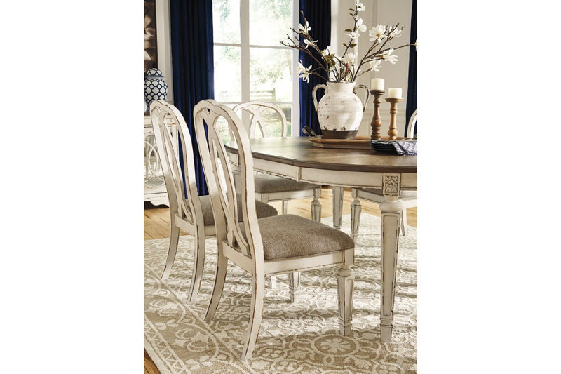 Realyn Chipped White Dining Chair (Set of 2) - Gate FurnitureDining Chair
