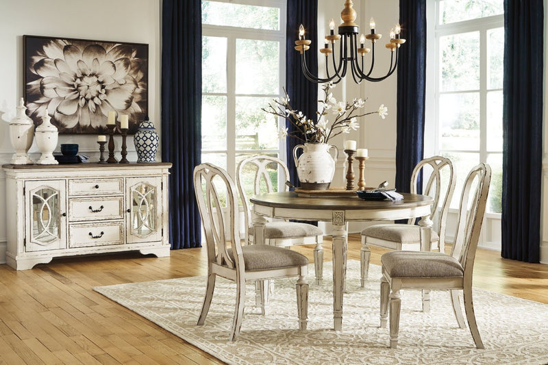 Realyn Chipped White Dining Chair (Set of 2) - Gate FurnitureDining Chair