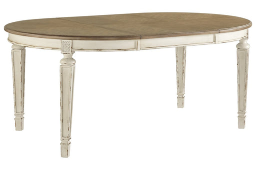 Realyn Chipped White Dining Extension Table - Gate FurnitureDining Table