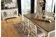 Realyn Chipped White Dining Extension Table - Gate FurnitureDining Table