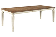 Realyn Chipped White Dining Extension Table - Gate FurnitureDining Table