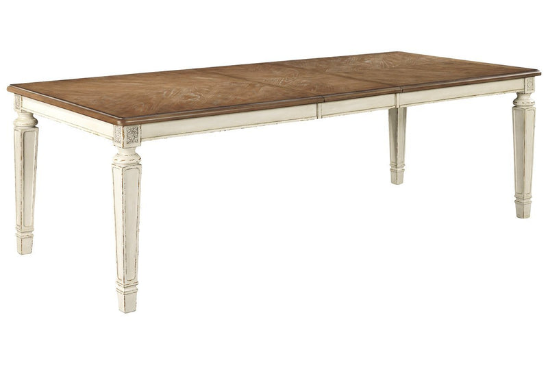 Realyn Chipped White Dining Extension Table - Gate FurnitureDining Table
