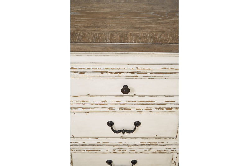 Realyn Chipped White Dining Server - Gate FurnitureCabinet