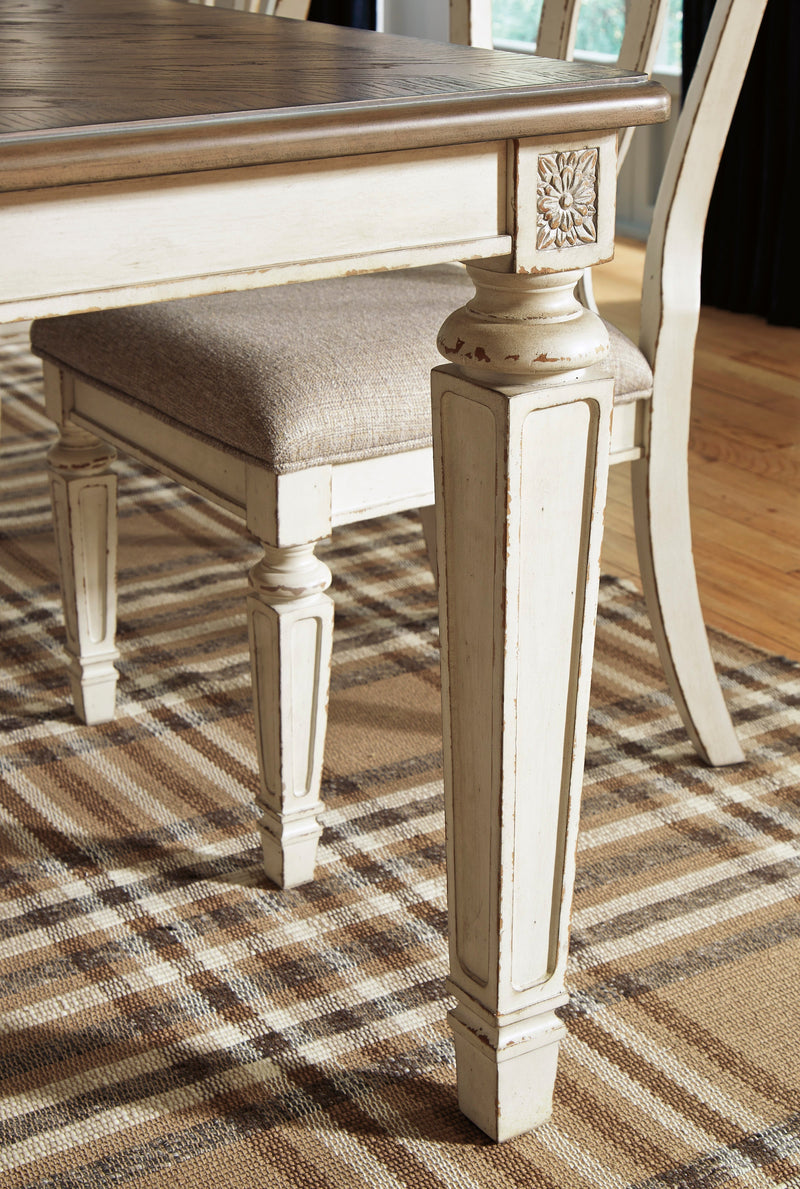 Realyn Chipped White Extendable Ladder Dining Set - Gate FurnitureDining Room Set