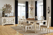 Realyn Chipped White Extendable Ladder Dining Set - Gate FurnitureDining Room Set