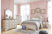 Realyn Chipped White Full Panel Bed - Gate FurnitureFull Bed