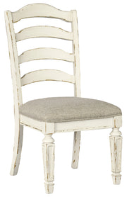 Realyn Chipped White Rectangular Dining Room Set - Gate FurnitureDining Room Set