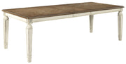 Realyn Chipped White Rectangular Dining Room Set - Gate FurnitureDining Room Set
