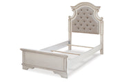 Realyn Chipped White Twin Panel Bed - Gate FurnitureTwin Bed