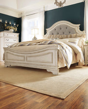 Realyn Chipped White Upholstered Panel Bedroom Set - Gate FurnitureBedroom Set