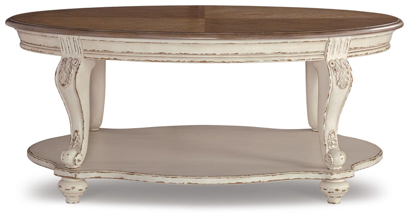 Realyn Coffee Table, 2 Ends and Console - T743T3