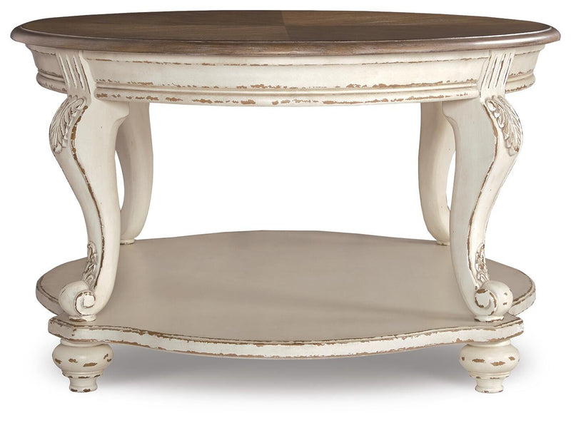 Realyn Coffee Table, 2 Ends and Console - T743T3