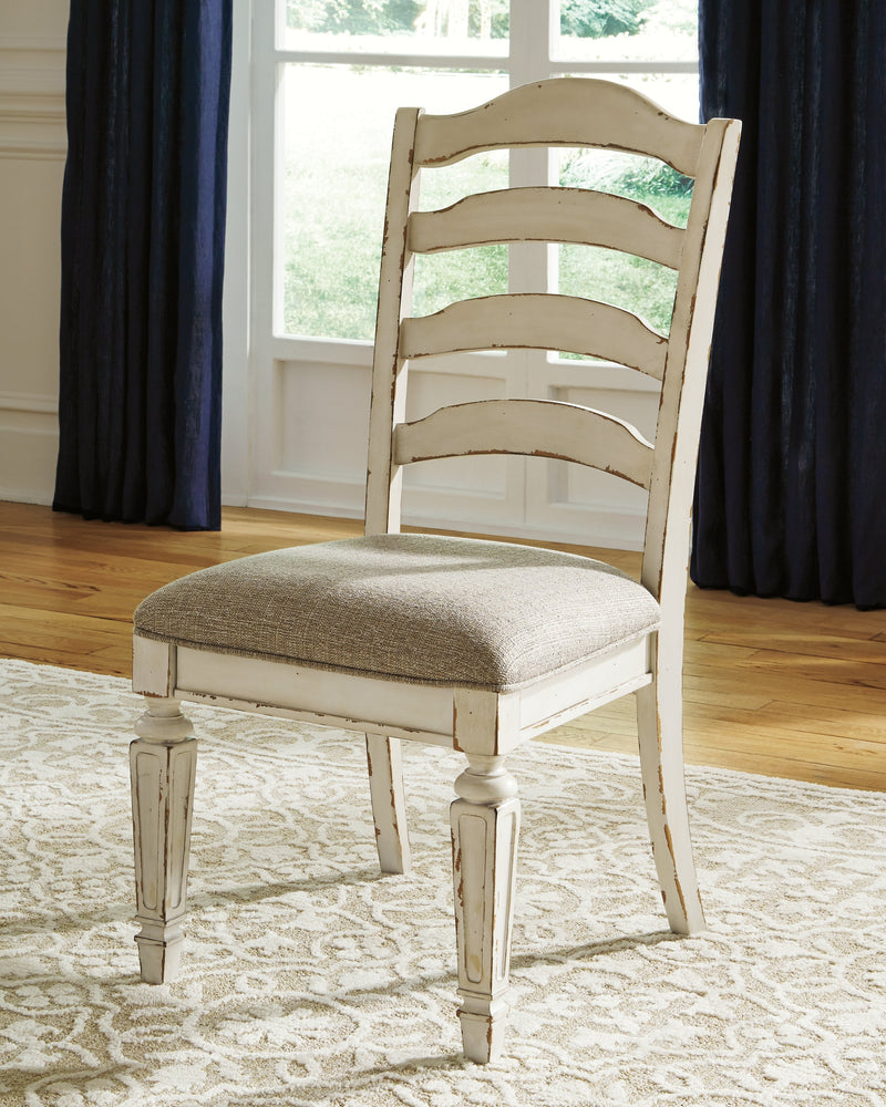 Realyn Chipped White 5-Piece Oval/Round Dining Table Set from Ashley - Luna Furniture
