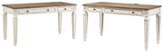 Realyn Home Office 2 Desks in White/Brown - PKG008049