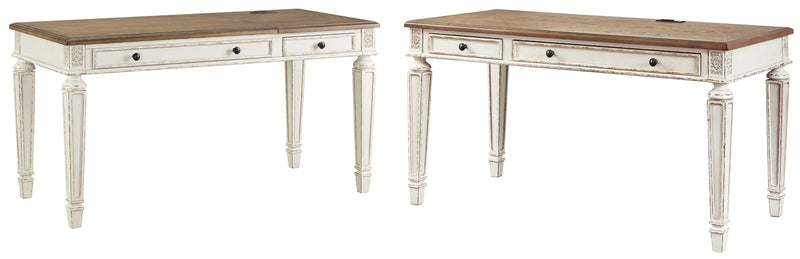 Realyn Home Office 2 Desks in White/Brown - PKG008049
