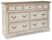 Realyn Queen Upholstered Bed with Dresser in Two-tone from Ashley - Luna Furniture
