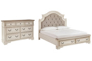 Realyn Queen Upholstered Bed with Dresser in Two-tone from Ashley - Luna Furniture