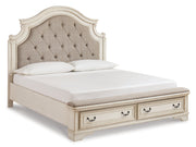 Realyn Queen Upholstered Bed with Dresser in Two-tone from Ashley - Luna Furniture